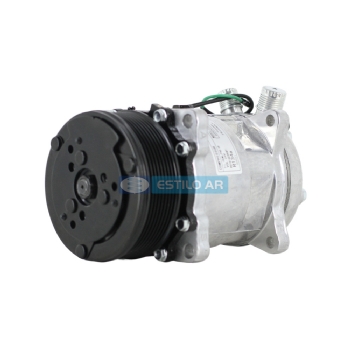 COMPRESSOR MODELO AA5H14AA 8 ORELHAS - 24 VOLTS POLIA 8PK 121MM UNIVERSAL R134A