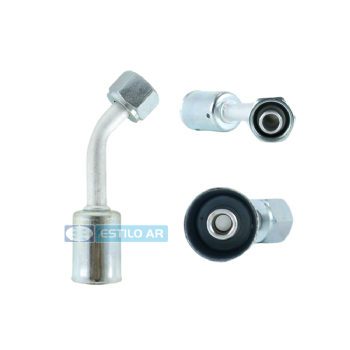 CONEXAO 45º FEMEA ALUMINIO 08MM O RING C